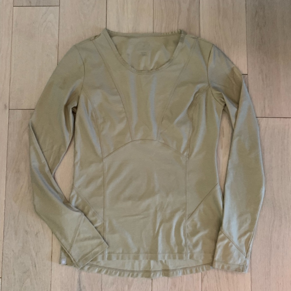 Athleta long sleeve tan color XS